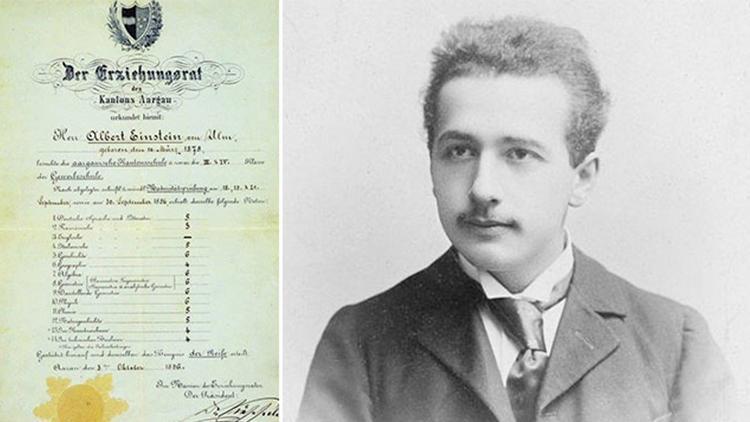 Nobel Ödülü kurumu, Einstein’ın 1896 tarihli lise karnesini paylaştı