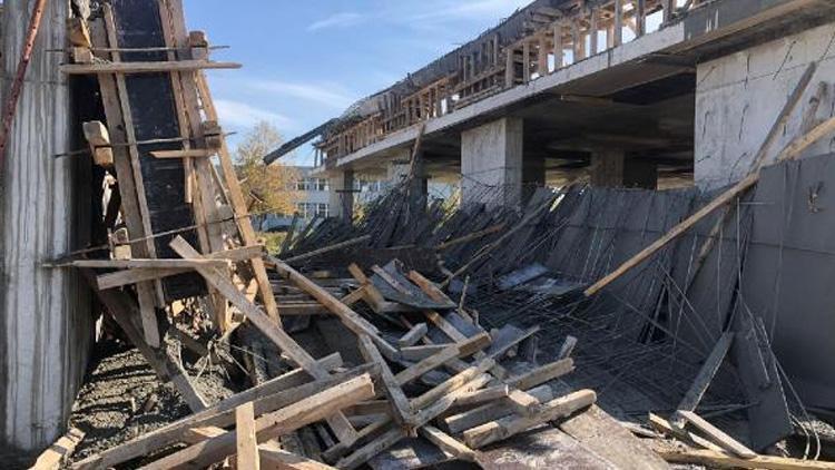 İnşaatta beton dökümünde kalıplar çöktü Acı haber geldi