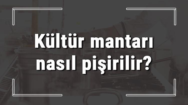 Kültür mantarı nasıl pişirilir? Kültür mantar sote nasıl yapılır?