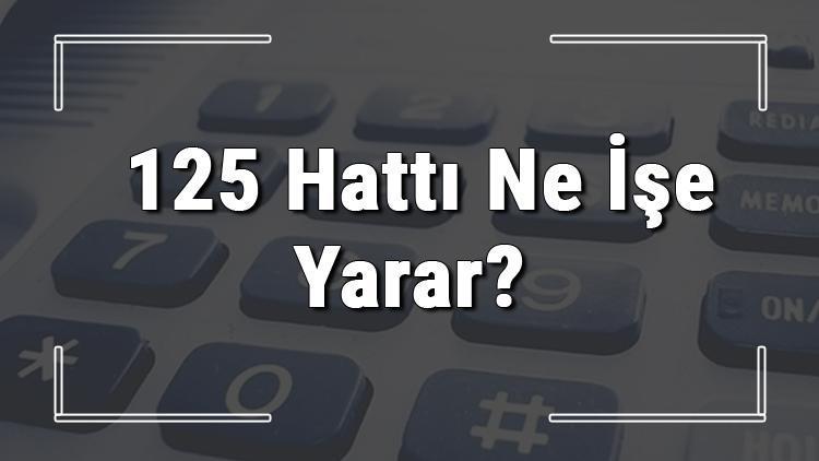 125 neyin numarası, hangi durumlarda aranır ve ne işe yarar 125 hattı saatleri nedir ve ücretli midir