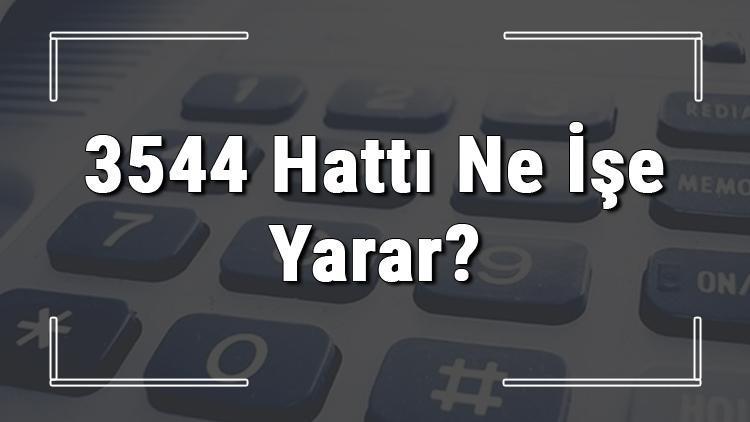 3544 neyin numarası, hangi durumlarda aranır ve ne işe yarar 3544 hattı saatleri nedir ve ücretli midir