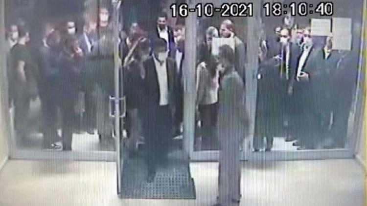Ahmet Davutoğlunun asansör kazası öncesi ve sonrası kamerada