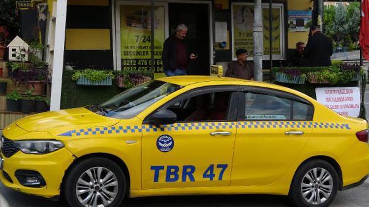 Sultangazide taksi durağında pankartlı uyarı