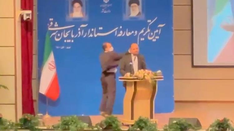 İran onu konuşuyor Herkesin gözü önünde valiye tokat