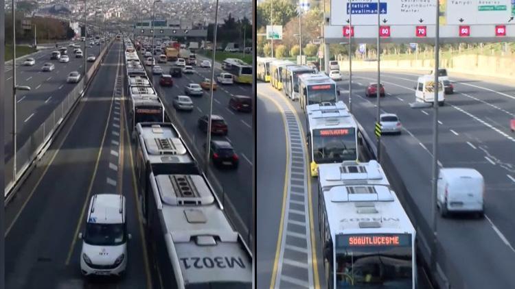 Metrobüs arızası nedeniyle Edirnekapı durağında uzun araç kuyruğu