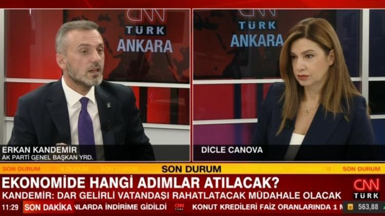 AK Partili Kandemir CNN Türkte anlattı: Dar gelirli vatandaşı rahatlatacak müdahale olacak