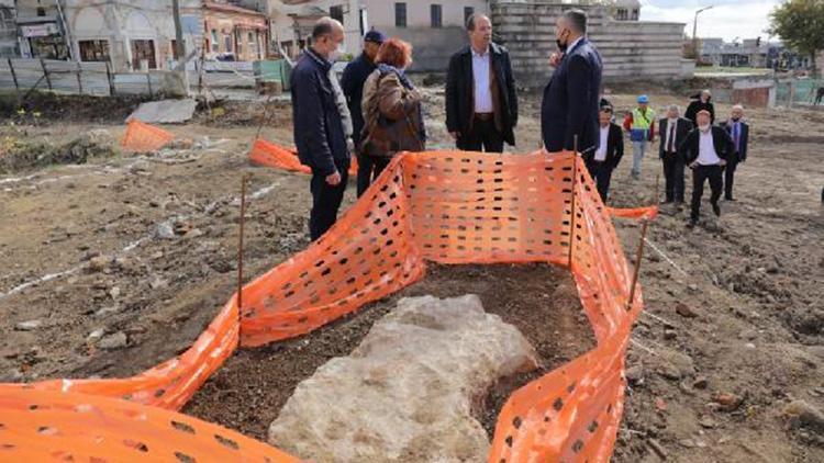 Selimiye Camiinin çevre düzenlemesinde tarihi kalıntılar bulundu