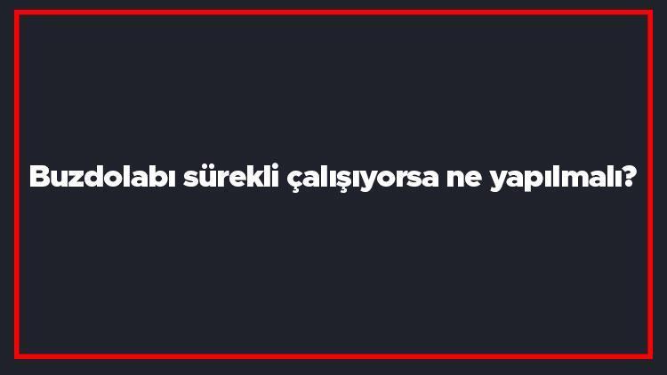 Buzdolabı sürekli çalışıyorsa ne yapılmalı Buzdolabı neden hiç durmadan çalışır