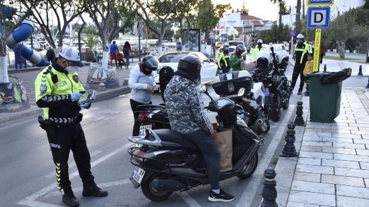 Bodrumda motosiklet denetiminde 17 bin lira ceza kesildi