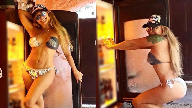 Yonca Evcimik bikinili pozlarıyla sosyal medyaya damga vurdu