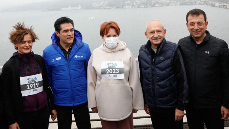 Kılıçdaroğlu ve Akşener İstanbul Maratonuna katıldı