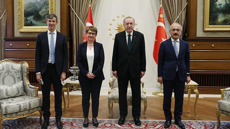 Cumhurbaşkanı Erdoğan, Avrupa İmar ve Kalkınma Bankası Başkanı Renaud-Bassoyu kabul etti