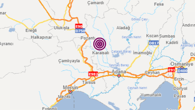 Adanada 3.3 büyüklüğünde deprem