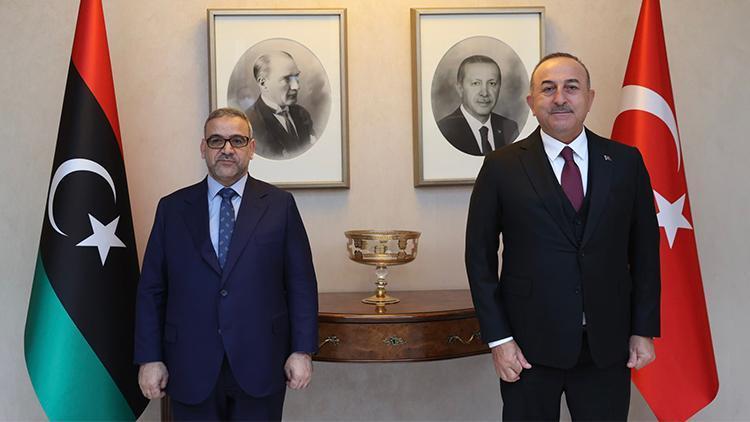 Bakan Çavuşoğlu, Libya Devlet Yüksek Konseyi Başkanı ile görüştü