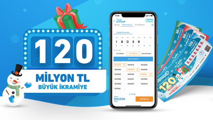 Milli Piyango yılbaşı biletleri satışa çıktı Büyük ikramiye tutarı 120 milyon TL