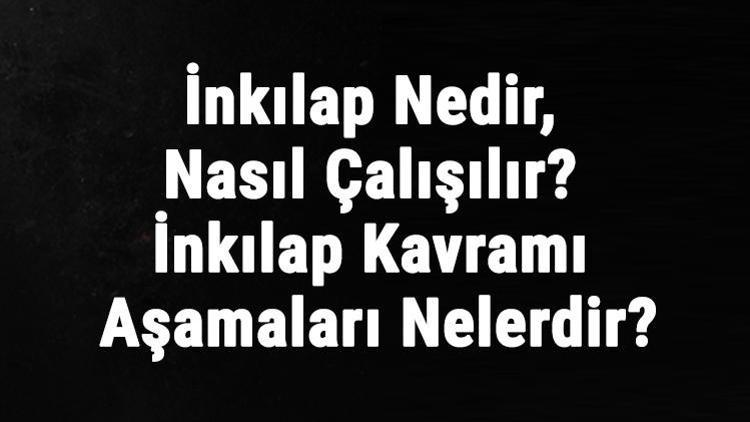 İnkılap Nedir, Nasıl Çalışılır İnkılap Kavramı Aşamaları Nelerdir