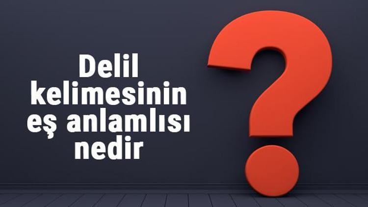 Delil kelimesinin eş anlamlısı nedir Delilin eş anlamı ile örnek cümleler (TDK)