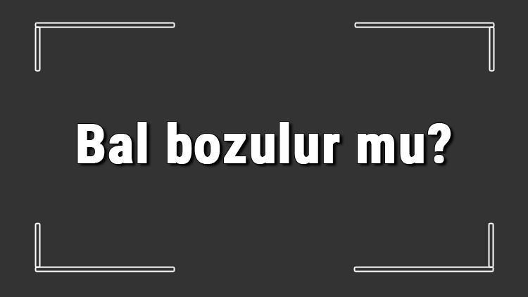 Bal bozulur mu? Sıcakta, dolapta, ısıtılırsa ve şekerlenince bal bozulur mu