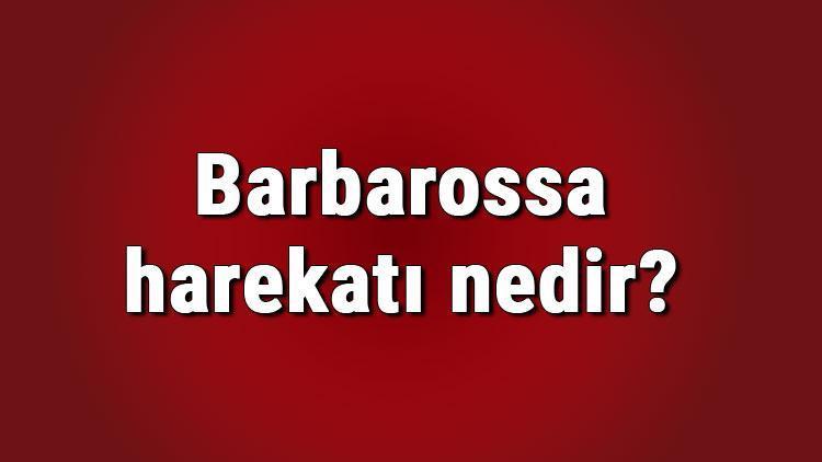 Barbarossa harekatı nedir, neden başarısız oldu Barbarossa harekatı hangi devlete karşı yapıldı, amacı nedir