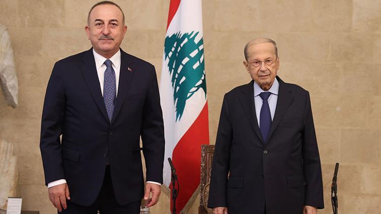 Bakan Çavuşoğlu, Lübnan Cumhurbaşkanı Aoun ile görüştü