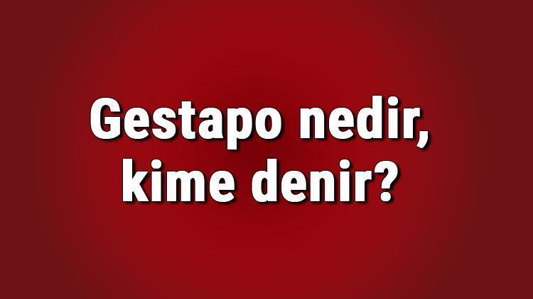 Gestapo nedir, kime denir Gestapo sistemi nedir, hangi ülkede nerede kuruldu