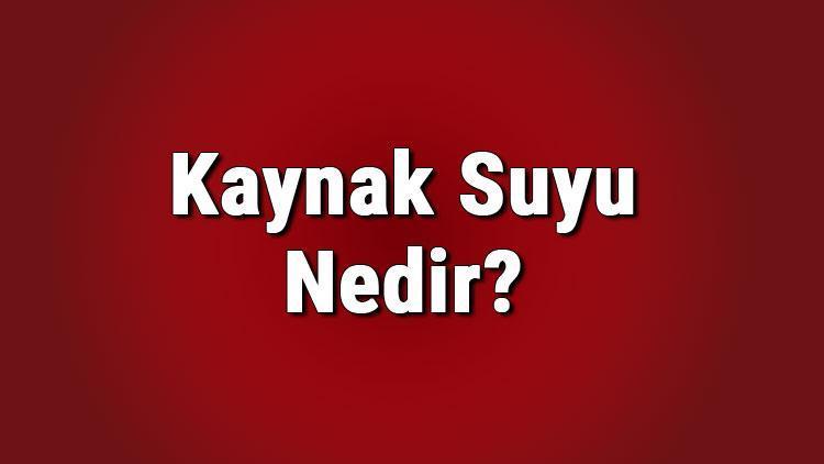 Kaynak suyu nedir, nasıl anlaşılır Doğal kaynak suyu içilir mi, saf mıdır