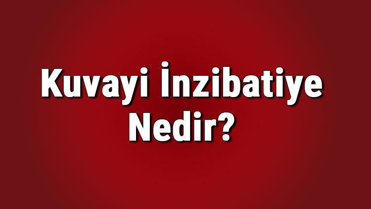 Kuvayi inzibatiye nedir, hangi amaçla kuruldu Kuvayi inzibatiye ayaklanmasını kim bastırdı