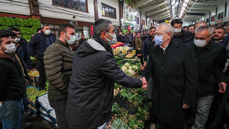 Kılıçdaroğlu, Ankarada hal esnafını ziyaret etti