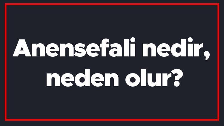 Anensefali nedir, neden olur Anensefali ne zaman belli olur