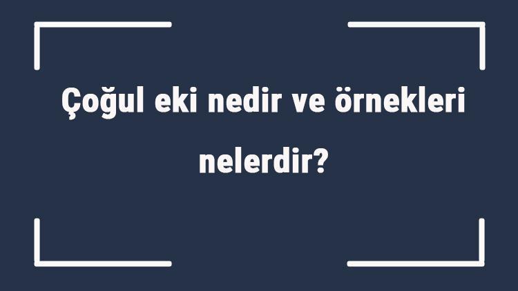 Çoğul eki nedir ve örnekleri nelerdir Çokluk eki fiile gelir mi ve örnek cümleler ile konu anlatımı