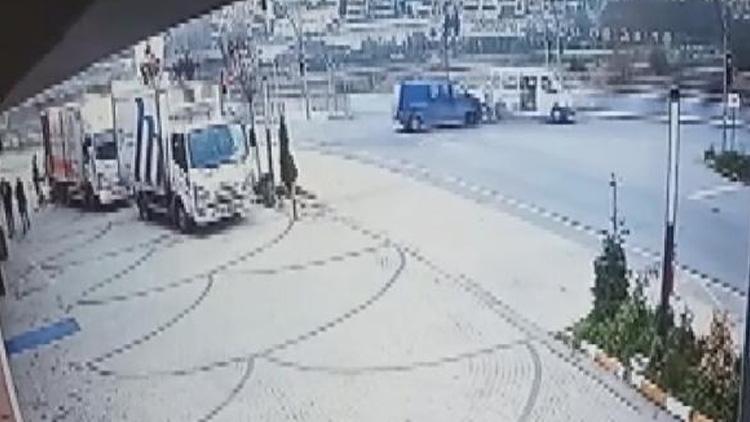 Başakşehir’de minibüs kanala uçtu