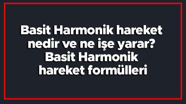 Basit Harmonik hareket nedir ve ne işe yarar Basit Harmonik hareket formülleri