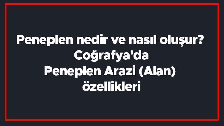 Peneplen nedir ve nasıl oluşur Coğrafyada Peneplen Arazi (Alan) özellikleri