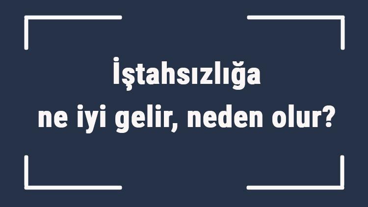 İştahsızlığa ne iyi gelir, neden olur İştahsızlığa ne yapmak gerekir, nasıl geçer