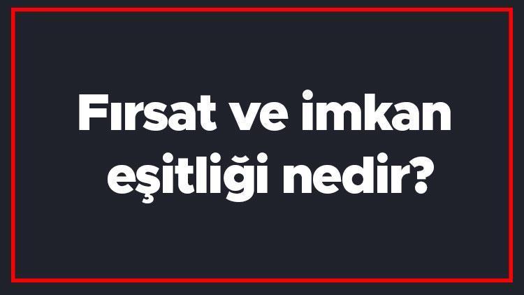 Fırsat ve imkan eşitliği nedir Fırsat eşitliği hangi ilkedir Eğitimse fırsat eşitliği neleri kapsar