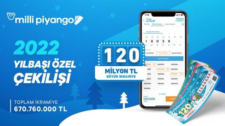 Milli Piyango yılbaşı biletlerine yoğun ilgi Yılbaşında büyük ikramiye tam 120 milyon TL