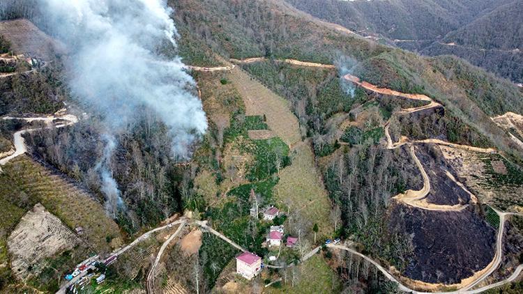 Doğu Karadenizde 22 noktadaki örtü ve orman yangınları söndürüldü