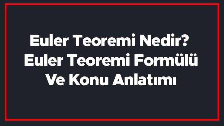 Euler Teoremi Nedir Euler Teoremi Formülü Ve Konu Anlatımı