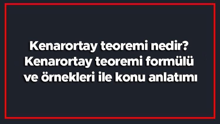 Kenarortay teoremi nedir Kenarortay teoremi formülü ve örnekleri ile konu anlatımı