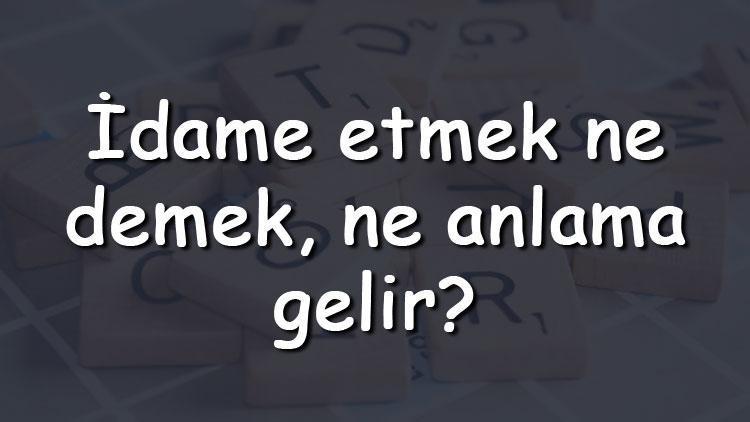 İdame etmek ne demek, ne anlama gelir İdame etmek bitişik mi yazılır ayrı mı TDK sözlük anlamı