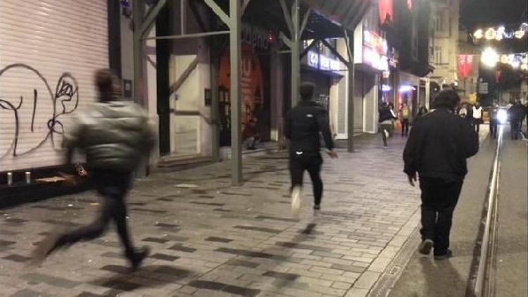 İstiklal Caddesinde hareketli anlar Polis böyle yakaladı