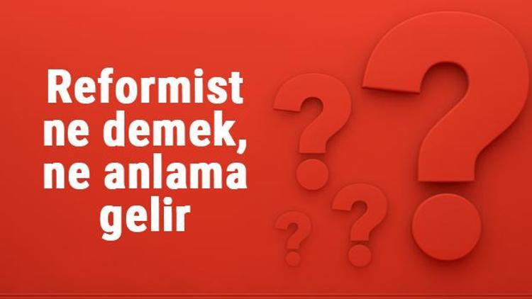 Reformist ne demek, ne anlama gelir Reformist kelimesinin TDK sözlük anlamı