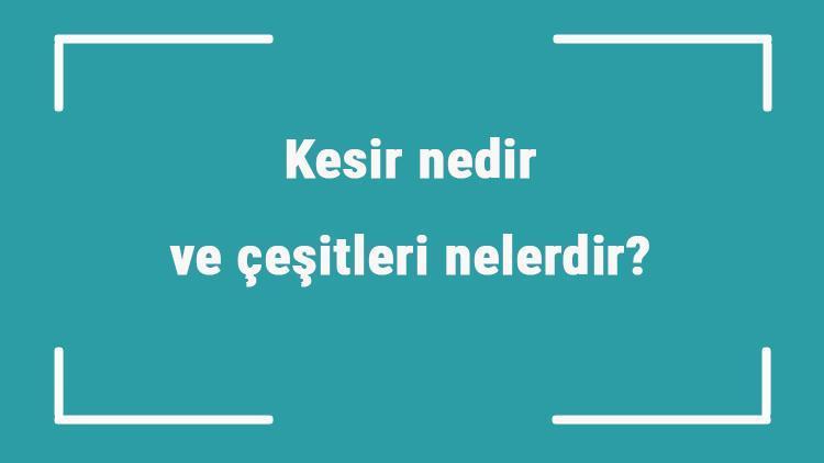 Kesir nedir ve çeşitleri nelerdir Örnekleri ile kesirler konu anlatımı