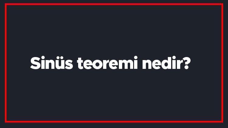 Sinüs teoremi nedir Sin teoremi formülü ve açı hesaplama örnekleri ile konu anlatımı