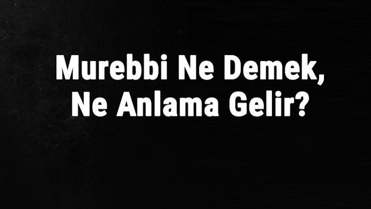 Mürebbi Ne Demek, Ne Anlama Gelir Mürebbi Kelimesinin Tdk Sözlük Anlamı