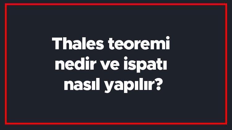 Thales teoremi nedir ve ispatı nasıl yapılır Thales teoremi örnekleri ile konu anlatımı