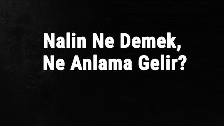 Nalın Ne Demek, Ne Anlama Gelir Nalın Kelimesinin Tdk Sözlük Anlamı