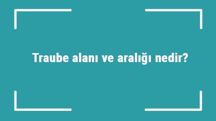 Traube alanı ve aralığı nedir