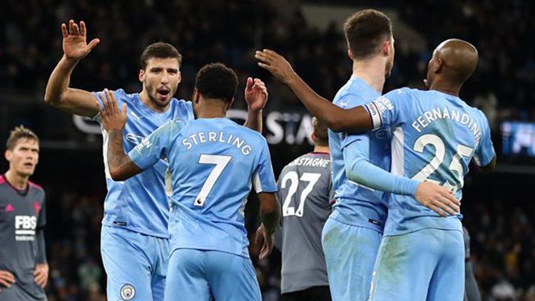 9 gollü çılgın maçta Manchester Cityden Leicestera yarım düzine gol