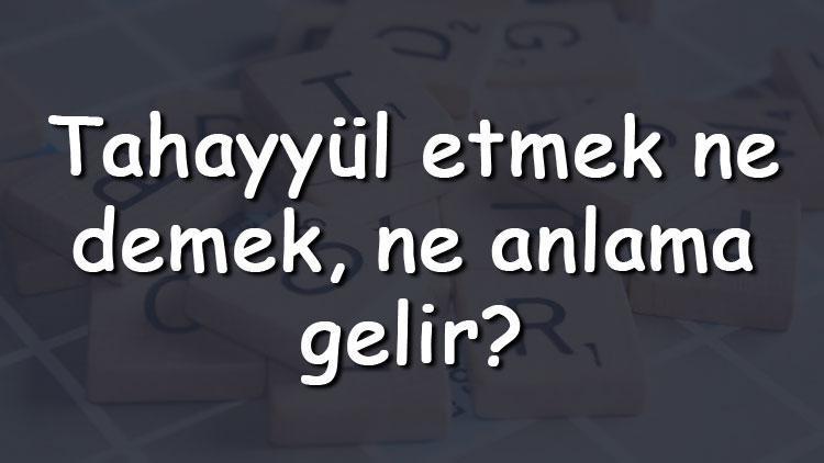 Tahayyül etmek ne demek, ne anlama gelir Tahayyül etmek bitişik mi yazılır ayrı mı TDK sözlük anlamı